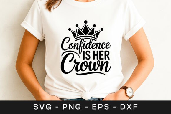 Confidence is Her Crown Feminist Quote S Graphics and Crafts Review