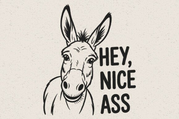 Funny Bathroom Donkey SVG Graphics for Crafts & Publishing