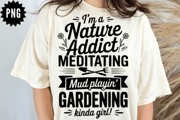 Meditating Gardening Girl SVG Design for Graphics and Crafts