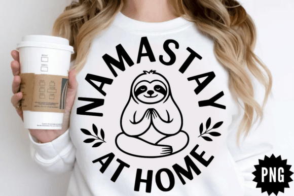 Namastay at Home SVG Cut File Design for Graphics and Crafts