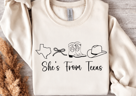 She's from Texas Independence Day SVG Graphics for Crafts