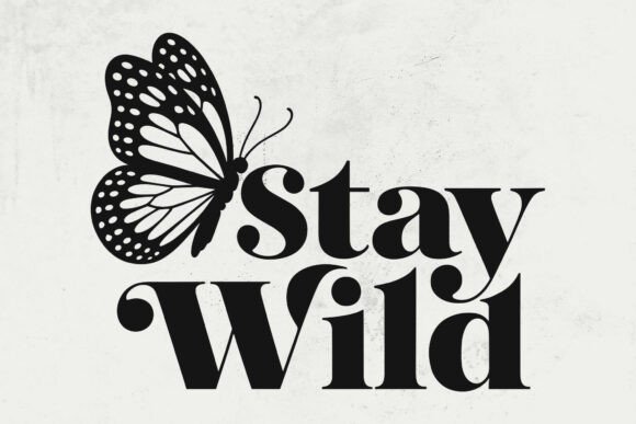 Stay Wild SVG, Butterfly PNG, Boho Style Graphics in Crafts